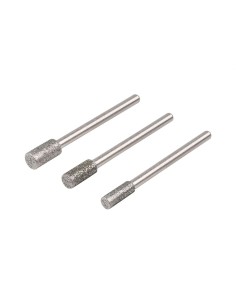 Muelas de diamante cilíndricas, set 3 uds