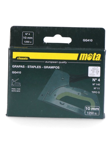 Grapas n 4 de 10mm 1000 unid. espesor 1,2mm gg410 mota