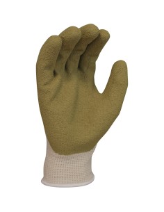 Guante poliéster / algodón con palma látex rugoso, t-08
