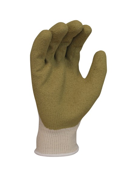 Guante poliéster / algodón con palma látex rugoso, t-08
