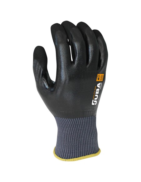 Guante nailon recubierto total nitrilo, negro, t-10