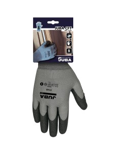 Guante nailon, palma recubierta pvc para jardinería, t-09