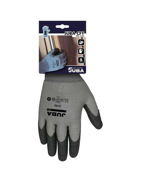 Guante nailon, palma recubierta pvc para jardinería, t-09