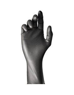 Guante nitrilo, sin polvo, desechable, negro, t-09, caja 50 uds