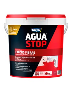 Aguastop caucho fibras rojo 5 kg