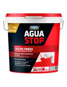 Aguastop caucho fibras gris 20 kg