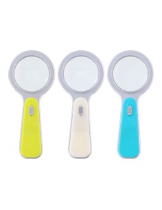 Lupa con luz led colores surtidos ø6,5 x 1 x 14,5 cm