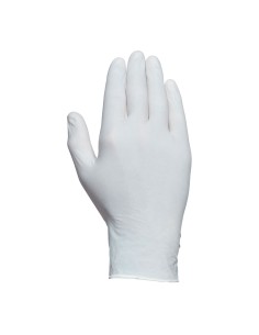 Guante látex, con polvo, desechable, blanco, t-09, caja 100 uds
