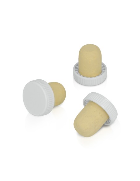 Tapones corcho con cabeza de plástico colores surtidos 6 uds
