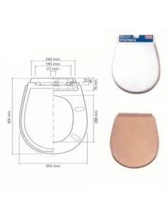 TAPA WC INODORO "VICTORIA" PVC BL OLYMPIA TATAY