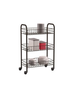 Carrito multiuso 3 estantes 'siena' aniversario negro