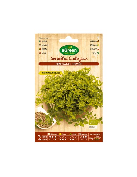 Sobre con semillas eco de orégano agreen