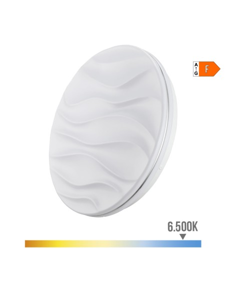 Aplique super led de superficie modelo desert 18 w 6500 k 1820 lm ø33 x 6,8 cm