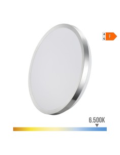 Aplique super led de superficie marco cromado 24 w 6500 k 2490 lm ø38 x 6,2 cm