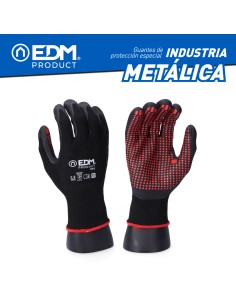 Guante nailon / licra palma nitrilo para metalúrgia, t-08