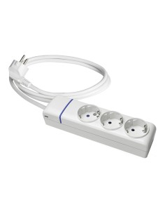Base múltiple con 3 tomas 2p+t 1,5 m de cable h05vv-f 3g1,5 mm, 16 a 250 v 3680 w, blanca