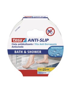 Cinta antideslizante baño y ducha transparente 25 mm x 5 m