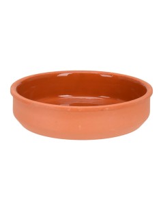Set 2 cazuelas para aperitivos de barro color terracota 450 ml ø15,5 x 3,8 cm