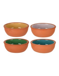 Set 4 cuencos para aperitivos de barro colores surtidos 150 ml ø10,4 x 4,2 cm
