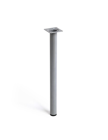 Pata cilíndrica de acero en color cromo mate mod. 401g. dimensiones ø3x40cm 2-401g.400.38 rei
