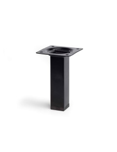 Pata cuadrada de acero en color negro mod.400g. dimensiones 2,5x2,5x10cm rei