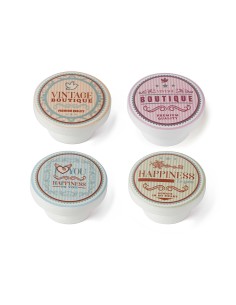 Blister con 4 pomos redondos para mueble fabricado en madera acabado decorativo mod. m8 ø38mm rei