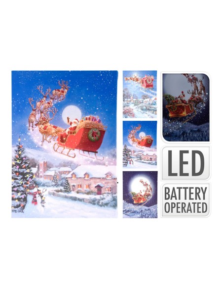 Cuadro navideño infantil led 28x38cm mod. surtidos