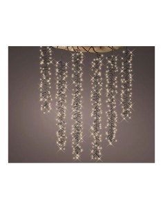 Cortina cascada para árbol, multifunción, luz cálida, 480 leds, exterior, 2m