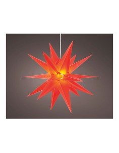 Figura led estrella roja 6 leds exterior ø40 x 40 cm