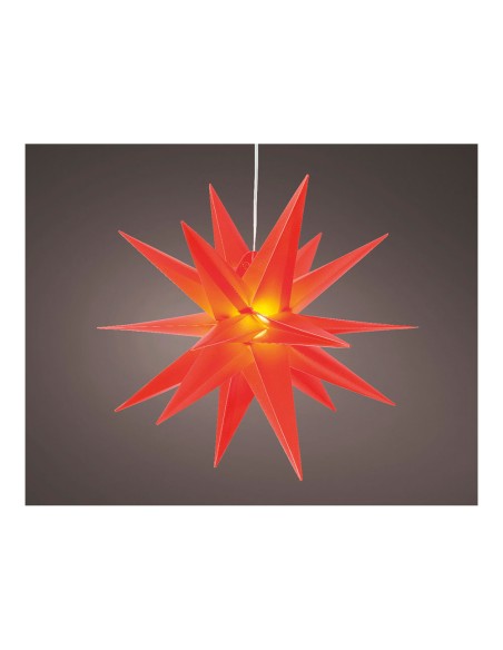 Figura led estrella roja 6 leds exterior ø40 x 40 cm