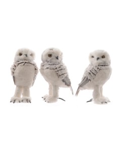 Buho de poliester, 3 modelos surtidos 11x14x21cm