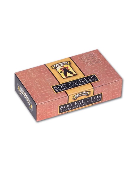 Palillos redondos el leñador caja de cartón con 800 uds, bandeja de 12 uds