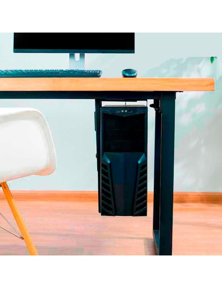 Soporte torre ordenador bajo mesa o fijacion en pared, giratorio logilink