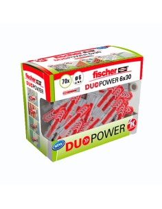 Taco duopower ø6 x 30 mm, caja 70 uds