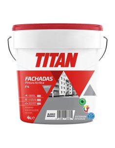 Pintura plástica acrílica estirenada interior/exterior fachadas blanco mate 4 l