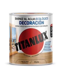 Barniz al agua ecológico decoración incoloro mate 750 ml