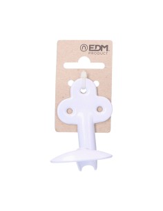 Colgador de zinc lacado blanco 7 x 7 cm