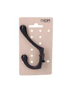 Colgador de forja negro 13 x 5 cm