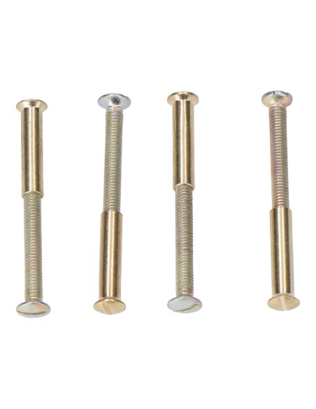 Tornillos ensamble latón, 4 uds
