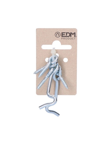 2 aldabillas doble hembrilla 50 mm zinc