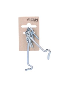 2 aldabillas doble hembrilla 75 mm zinc