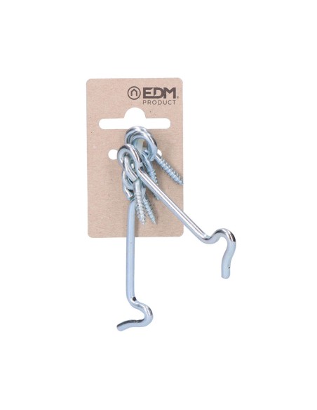 2 aldabillas doble hembrilla 75 mm zinc