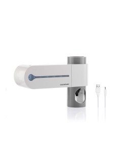 Esterilizador uv de cepillos dentales con soporte y dispensador de dentífrico