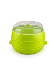 Vaporera doble para microondas fresh ø22 x 12/17 cm