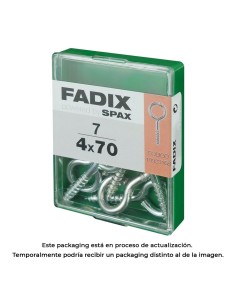 Hembrilla cerrada zincado 4,0 x 70 mm, caja m 7 uds