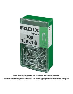 Caja s 100 unid. grampillones cinc 1,6x16mm fadix