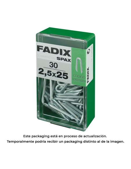 Caja s 30 unid. grampillones cinc 2,5x25mm fadix