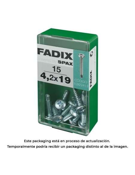 Caja s 15 unid. tornillo rosca chapa cr autot. 4,2x19mm fadix