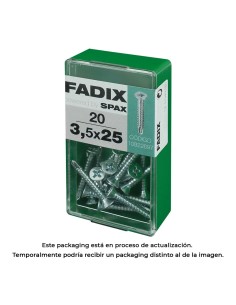 Caja s 20 unid. tornillo rosca chapa cp autot. cinc 3,5x25mm fadix