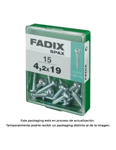 Caja m 15 unid. tornillo rosca chapa cr cinc 4,2x19mm fadix